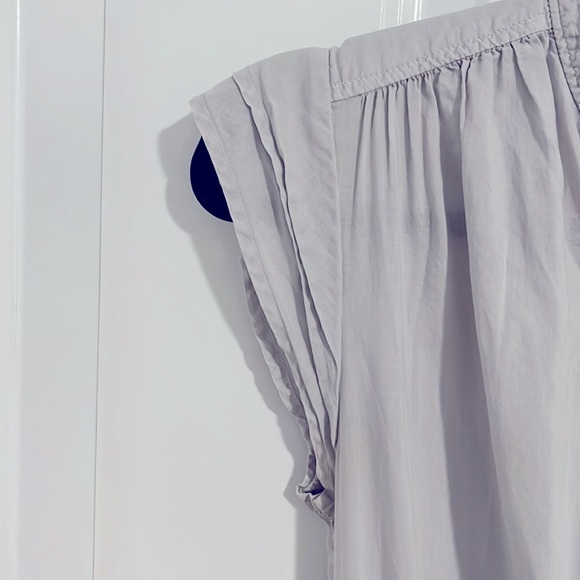 Aritzia Talula drawstring button down summer dress with pockets taupe - Picture 4 of 6